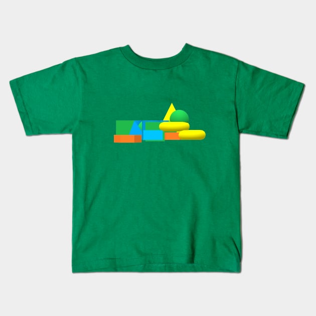 Shapes Kids T-Shirt by garrettsgardens